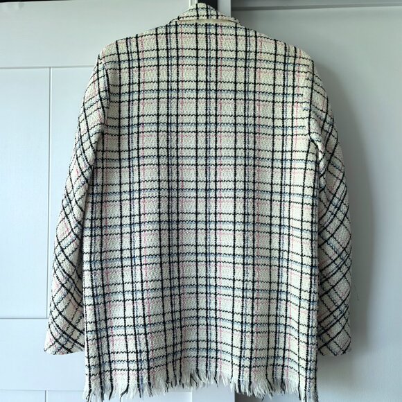 Maje Paris Tweed Check Blazer – Size 36 (Small) - Picture 7 of 7